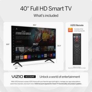 VIZIO 40-inch Full HD 1080p Smart TV with DTS Virtual: X, Alexa Compatibility, Google Cast Built-in, Bluetooth Headphone Capable, (VFD40M-08 New) - Image 6