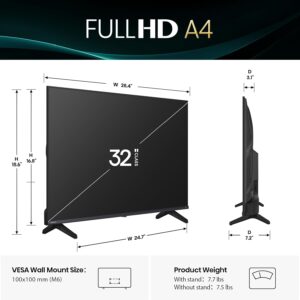 Hisense 32-Inch Class A4 Series FHD 1080p Smart Fire TV (32A4NF, 2025 Model) - DTS Virtual: X, Slim Bezel Design, Alexa Built in - Image 8