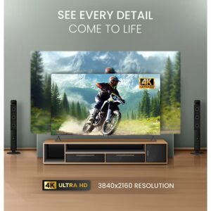 Nobel 85-Inch 4K UHD Google TV , Dolby Sound & Voice Control, Android 14, Smart TV, Netflix YouTube Prime, Wi-Fi & Bluetooth Connectivity – UHD85G (1 Year Warranty) UHD85G Black - Image 3