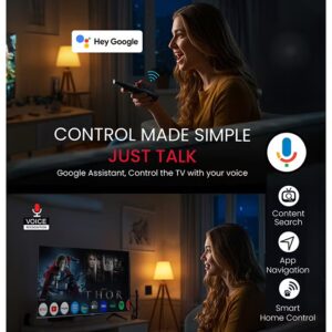 Nobel 85-Inch 4K UHD Google TV , Dolby Sound & Voice Control, Android 14, Smart TV, Netflix YouTube Prime, Wi-Fi & Bluetooth Connectivity – UHD85G (1 Year Warranty) UHD85G Black - Image 5