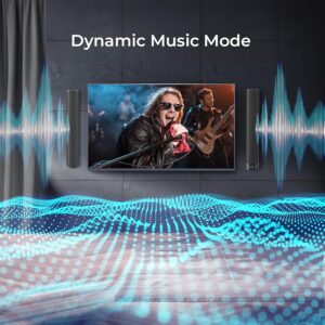 Sound Bar for Smart TV, Soundbar with Bluetooth/ARC/Opt/AUX Connect, Auto Volume Boost, 3 Equalizer Modes, 2 in 1 Detachable Soundbar for TV/PC/Gaming/Projectors - Image 3