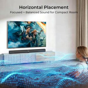 Sound Bar for Smart TV, Soundbar with Bluetooth/ARC/Opt/AUX Connect, Auto Volume Boost, 3 Equalizer Modes, 2 in 1 Detachable Soundbar for TV/PC/Gaming/Projectors - Image 7