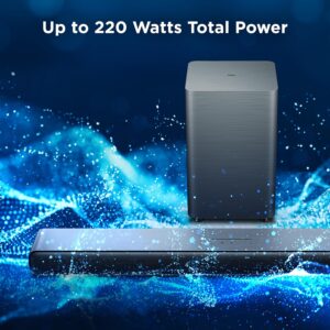 TCL S55H 2.1 Sound Bar with Wireless Subwoofer for Smart TV | Dolby Atmos DTS:X Auto Room Calibration| 220W Power Wireless Bluetooth Home Theater Audio | App Control & Remote Control | Latest Model - Image 5