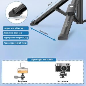 TONEOF 170cm Phone Tripod, Portable Phone Stand Tripod for Travel/Video Recording, Long Distance Remote Control, with 1/4'' Screw and Detachable phone clip, Compatible with iPhone/Android/Camera with 1/4'' Hole - Image 3
