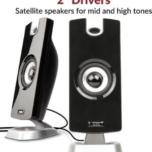 Cyber Acoustics CA-3090 2.1 Speaker System with Subwoofer with 18W of Power – Easy Setup and Convenient Controls, Great for Music, Movies, and Gaming - Image 4