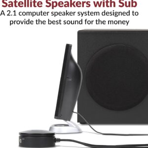 Cyber Acoustics CA-3090 2.1 Speaker System with Subwoofer with 18W of Power – Easy Setup and Convenient Controls, Great for Music, Movies, and Gaming - Image 9