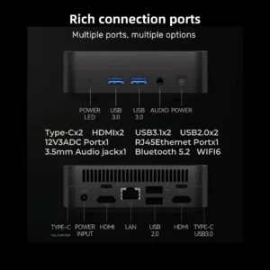 2026 Mini PC Intel Core i9 10980HK i3 6100 Desktop PC Windows 11 Pocket Computer 16GB RAM 1TB 2TB SSD WiFi 6 Type-C Portable Pc - Image 4