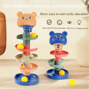 Baby educational fun track slide ball baby rolling ball early education stacking turn toy tower - Image 3