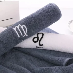 Shower Towel Highly Absorbent Lint-free Letters Embroidery Portable Soft Cotton Wrinkle-resistant Thickened Face Towel - Image 3
