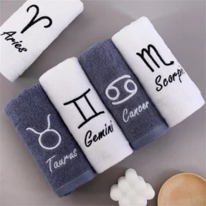 Shower Towel Highly Absorbent Lint-free Letters Embroidery Portable Soft Cotton Wrinkle-resistant Thickened Face Towel - Image 4