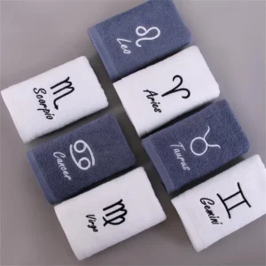 Shower Towel Highly Absorbent Lint-free Letters Embroidery Portable Soft Cotton Wrinkle-resistant Thickened Face Towel - Image 6