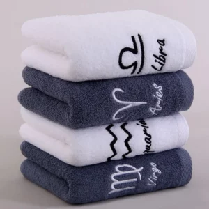 Shower Towel Highly Absorbent Lint-free Letters Embroidery Portable Soft Cotton Wrinkle-resistant Thickened Face Towel - Image 5