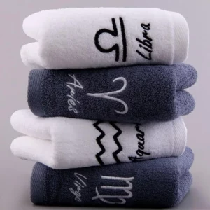 Shower Towel Highly Absorbent Lint-free Letters Embroidery Portable Soft Cotton Wrinkle-resistant Thickened Face Towel - Image 7