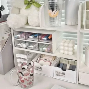 Double-Layer Stationery Organizer Office Desk Accessories Organizers Storage Desktop School Supplies Organizers Storage Shelf - Image 2