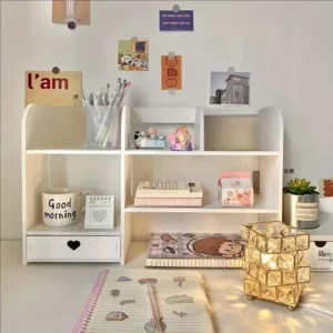 Double-Layer Stationery Organizer Office Desk Accessories Organizers Storage Desktop School Supplies Organizers Storage Shelf - Image 5