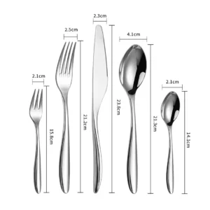 5Pcs 304 stainless steel flatware knife fork cutlery set restaurant kitchen Home commercial high-end dinnerware cutlery - Image 6