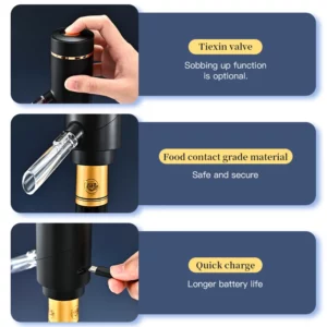 Rechargeable Electric Decanter with Fast Vacuum Pump Automatic wine openre set Wine Aerator Electronic Fast Decanter - Image 3
