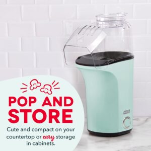 DASH Fresh Pop Popcorn Maker - Oil-Free, Air Popcorn Popper - With Measuring Cup & Recipe Guide - Perfect for Movie Nights - 16 Cups, Aqua - Image 4