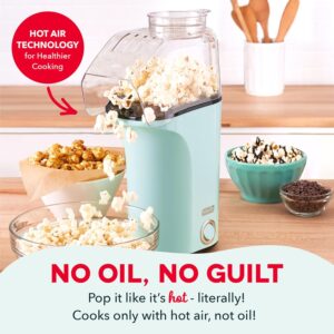 DASH Fresh Pop Popcorn Maker - Oil-Free, Air Popcorn Popper - With Measuring Cup & Recipe Guide - Perfect for Movie Nights - 16 Cups, Aqua - Image 7