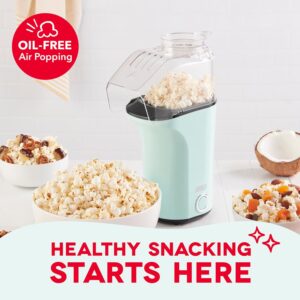 DASH Fresh Pop Popcorn Maker - Oil-Free, Air Popcorn Popper - With Measuring Cup & Recipe Guide - Perfect for Movie Nights - 16 Cups, Aqua - Image 9