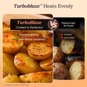 Cosori 9-in-1 TurboBlaze Air Fryer 6 Qt, Premium Ceramic Coating, 90°–450°F, Precise Heating for Even Results, Air Fry, Roast, Bake, Broil, Dry, Frozen, Proof, Reheat, Keep Warm, 120V, Dark Gray - Image 8