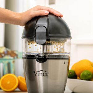 Vinci Hands Free Electric Citrus Juicer, 1-Button Juicer Machine, Orange Lime Grapefruit Lemon Squeezer, Easy to Clean Orange Juicer Squeezer, Black/Stainless Steel - Image 3