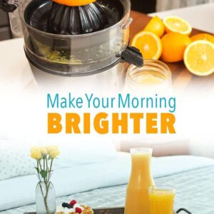 Vinci Hands Free Electric Citrus Juicer, 1-Button Juicer Machine, Orange Lime Grapefruit Lemon Squeezer, Easy to Clean Orange Juicer Squeezer, Black/Stainless Steel - Image 5