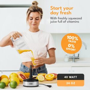 LEBENLANG Orange Juicer Electric - 2 cones & BPA-free I High juice yield & Large Volume I 24oz Lemon Juicer Squeezer I Electric Citrus Juicer Orange Juice Press Juicers Exprimidor De Naranjas Limones - Image 4