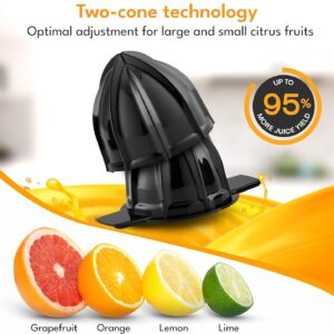 LEBENLANG Orange Juicer Electric - 2 cones & BPA-free I High juice yield & Large Volume I 24oz Lemon Juicer Squeezer I Electric Citrus Juicer Orange Juice Press Juicers Exprimidor De Naranjas Limones - Image 5