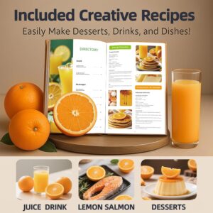 Keerain Electric Orange Juicer, Hand-Free Citrus Juicer Machine with Cleaning Brush, High-Performance Automatic Juice Squeezer for Lemon, Lime, Grapefruit, Pomegranate, Easy to Clean & Use - Image 2