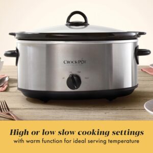 Crock-Pot 7 Quart Oval Manual Slow Cooker, Stainless Steel (SCV700-S-BR), Versatile Cookware for Large Families or Entertaining - Image 5