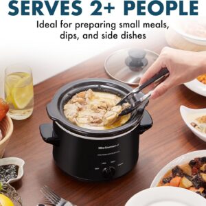 Elite Gourmet MST-250XBX Electric Slow Cooker Ceramic Pot, with Adjustable Temp, Entrees, Sauces, Soups, Roasts, Stews & Dips, Dishwasher Safe (1.5 Quart, Black) - Image 5