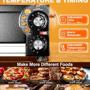 PYY Electric Pizza Oven Indoor Countertop Pizza Oven Commercial Pizza Maker Machine for Home with Timer Stainless Steel Pizza Cooker,Matte Black - Image 3