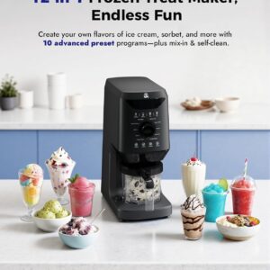 12-in-1 Ice-Cream Maker Machine - 11 Preset Programs & Self-Cleaning, Healthy Frozen Yogurt Maker for Gelato, Slushies, Sorbet, Mix-ins & More, Includes (2) Pint Containers for Home & Party - Image 8