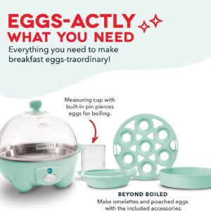Dash Rapid Egg Cooker - Boiler, Poacher & Steamer - Includes Measuring & Recipe Guide - Dishwasher Safe - BPA Free - Holds 7 Eggs, Aqua - Image 6