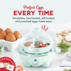 Dash Rapid Egg Cooker - Boiler, Poacher & Steamer - Includes Measuring & Recipe Guide - Dishwasher Safe - BPA Free - Holds 7 Eggs, Aqua - Image 7