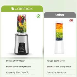 Blenders for Smoothie, 900W Personal Blender for Shakes and Smoothies with 2 * 22oz BPA Free Portable Cups, Small Juicer for Protein Shake, Baby Food, Frozen Drink - Image 5
