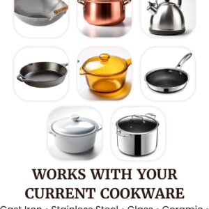 Elite Gourmet Countertop Electric Burner, 1000W Cast Iron Hot Plate, 7 Heat Settings, Portable Cooktop for RV, Dorm, Office & Small Kitchens, Road-Ready & Compact - Image 4