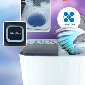Impex 7 kg Capacity Top Load Washing Machine - 7KG Semi-Automatic Washing Machine Cloth Dress Cleaning, 350W Power, Spin 160W, Top Load, Energy-Efficient, 2 Years Warranty – Black/White/Grey - WM 4204 7 kg 350 W WM 4204 Black/White/Grey - Image 4