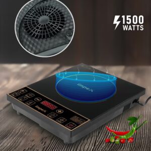 Impex Infrared Induction Cooktop 1500W with 8 Power Levels, 5 Cooking Modes, 4-Digit LED Display, 24-Hour Preset Timer, Overheating Protection, Micro crystal plate and Universal Pot Compatibility IR 2701 A Black - Image 5