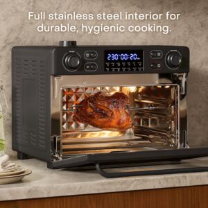 nutricook Air Fryer + Toaster Oven – 30L Stainless Steel Oven with Rotisserie, Steam-Infused Cooking, 12 Smart Programs, Dual Fan Speeds, 6 Heating Elements, Crystal-Clear Window, 2-Year Warranty 30 L 1700 W NC-AFTO330K Black - Image 10