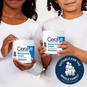CeraVe Moisturizing Cream, Body and Face Moisturizer for Dry Skin, Body Cream with Hyaluronic Acid and Ceramides, Daily Moisturizer, Oil-Free, Fragrance Free, Non-Comedogenic, 19 Ounce - Image 10