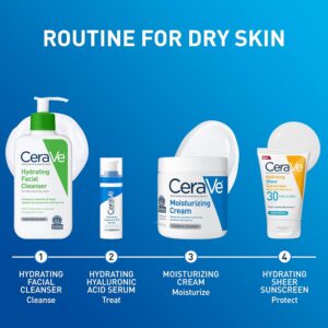 CeraVe Moisturizing Cream, Body and Face Moisturizer for Dry Skin, Body Cream with Hyaluronic Acid and Ceramides, Daily Moisturizer, Oil-Free, Fragrance Free, Non-Comedogenic, 19 Ounce - Image 12