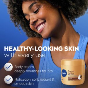 NIVEA Cocoa Butter Body Cream with Deep Nourishing Serum, Cocoa Butter Cream for Dry Skin, 16 Ounce Jar - Image 4
