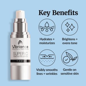Vibriance Super C Serum for Mature Skin - All-in-One Vitamin Formula Hydrates, Firms, Lifts, Smooths, Targets Age Spots, Wrinkles, 1 fl oz - Image 5