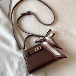JIAERDI Solid Color Handbag Women Bag Retro Ribbon Metal Lock Shoulder Bag Ladies Faux Lychee Grain Leather Crossbody Bags 2025 - Image 6