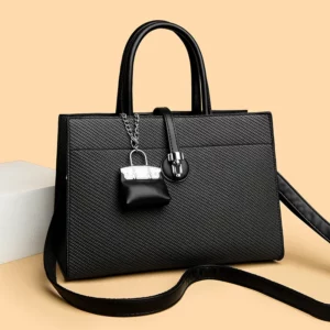 PU Leather Women Shoulder Bag Large Capacity Crossbody Bags Retro Solid Color Female Travel Shopper Big Casual Tote Bag Business - Image 1