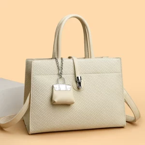 PU Leather Women Shoulder Bag Large Capacity Crossbody Bags Retro Solid Color Female Travel Shopper Big Casual Tote Bag Business - Image 2