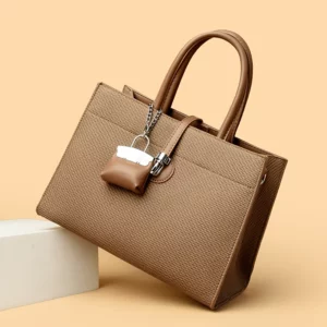 PU Leather Women Shoulder Bag Large Capacity Crossbody Bags Retro Solid Color Female Travel Shopper Big Casual Tote Bag Business - Image 4