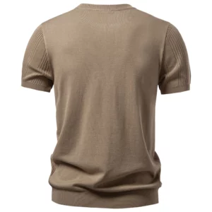 AIOPESON New Henley Neck T-Shirt Men's Soft Breathable Short Sleeve Casual Daily Wear Lightweight Summer Top for Men - Image 7
